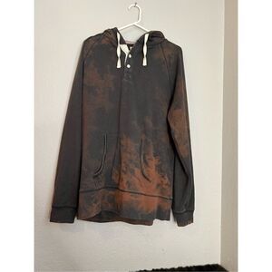 Normal Brand bleach tye dye hoodie sweatshirt sz L LT